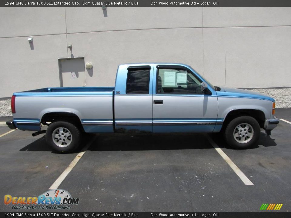 1994 GMC Sierra 1500 SLE Extended Cab Light Quasar Blue Metallic / Blue Photo #3