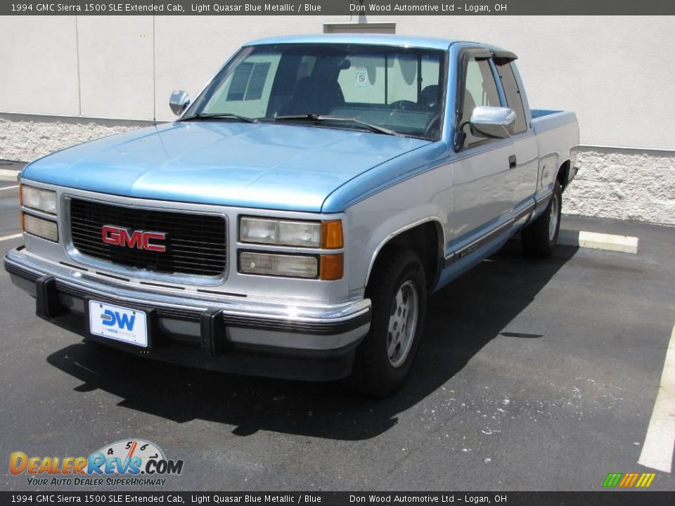 1994 GMC Sierra 1500 SLE Extended Cab Light Quasar Blue Metallic / Blue Photo #7