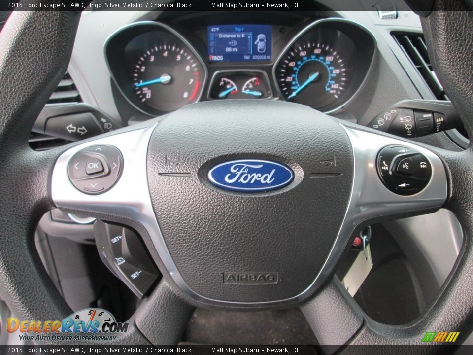 2015 Ford Escape SE 4WD Ingot Silver Metallic / Charcoal Black Photo #11