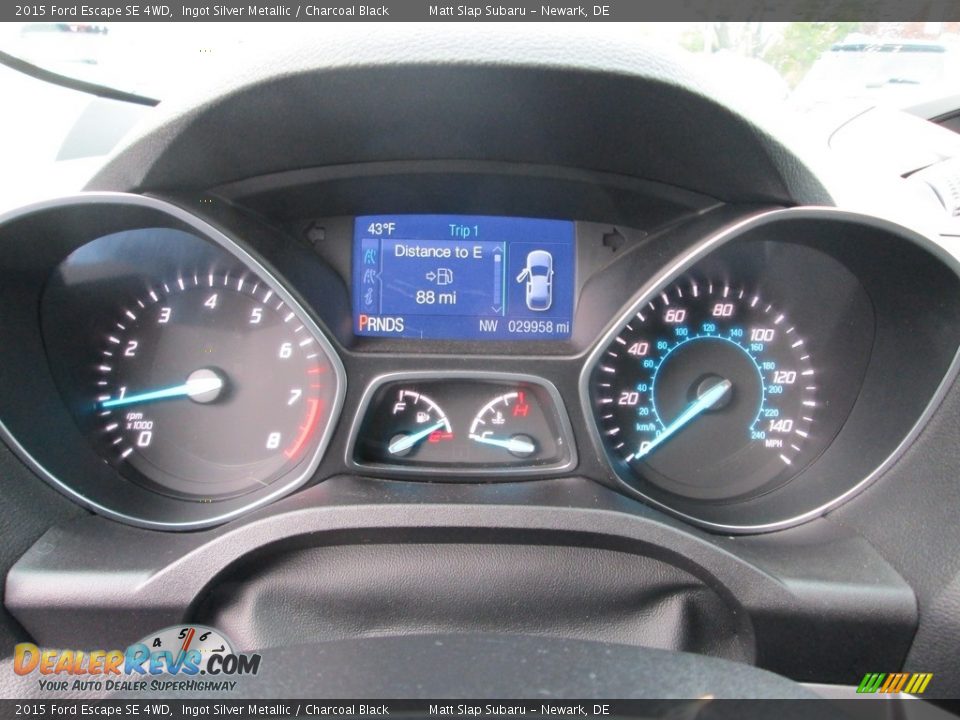 2015 Ford Escape SE 4WD Ingot Silver Metallic / Charcoal Black Photo #27