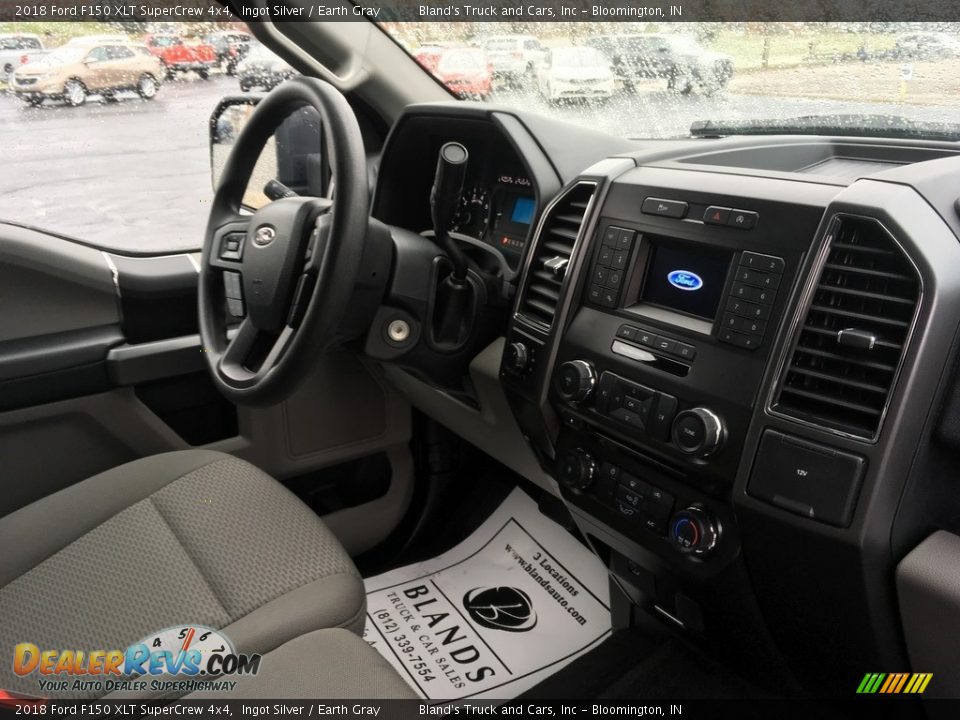 2018 Ford F150 XLT SuperCrew 4x4 Ingot Silver / Earth Gray Photo #18