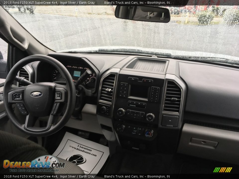 2018 Ford F150 XLT SuperCrew 4x4 Ingot Silver / Earth Gray Photo #22