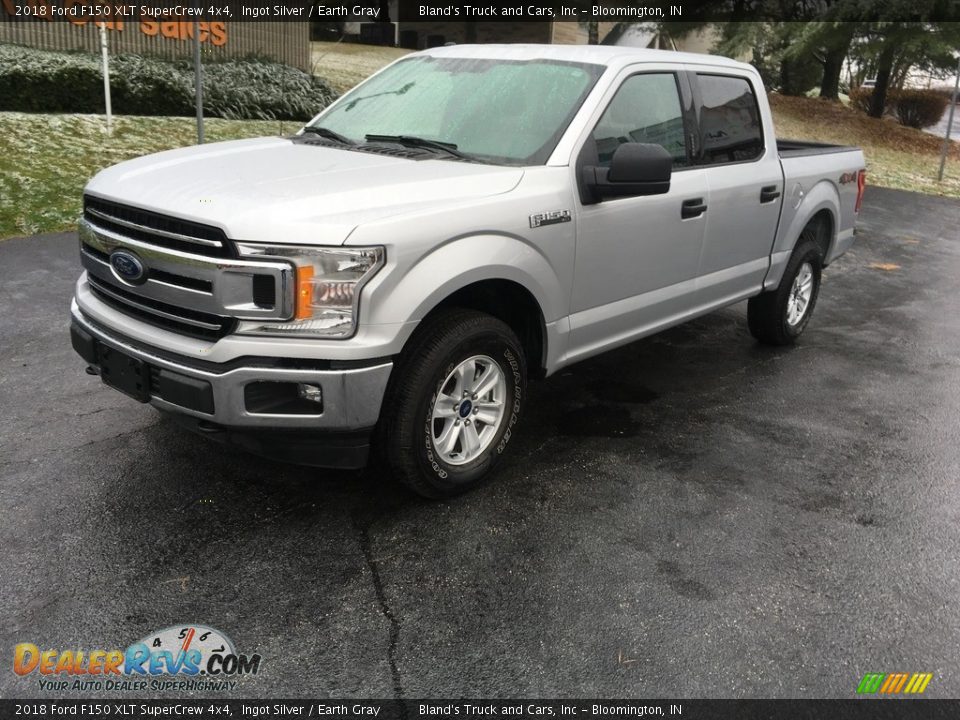 2018 Ford F150 XLT SuperCrew 4x4 Ingot Silver / Earth Gray Photo #24