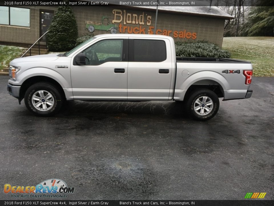 2018 Ford F150 XLT SuperCrew 4x4 Ingot Silver / Earth Gray Photo #25
