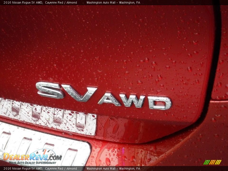 2016 Nissan Rogue SV AWD Cayenne Red / Almond Photo #10