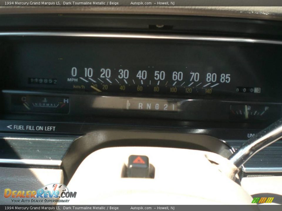 1994 Mercury Grand Marquis LS Dark Tourmaline Metallic / Beige Photo #16