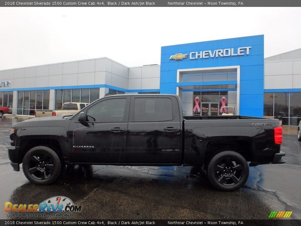 2018 Chevrolet Silverado 1500 Custom Crew Cab 4x4 Black / Dark Ash/Jet Black Photo #3