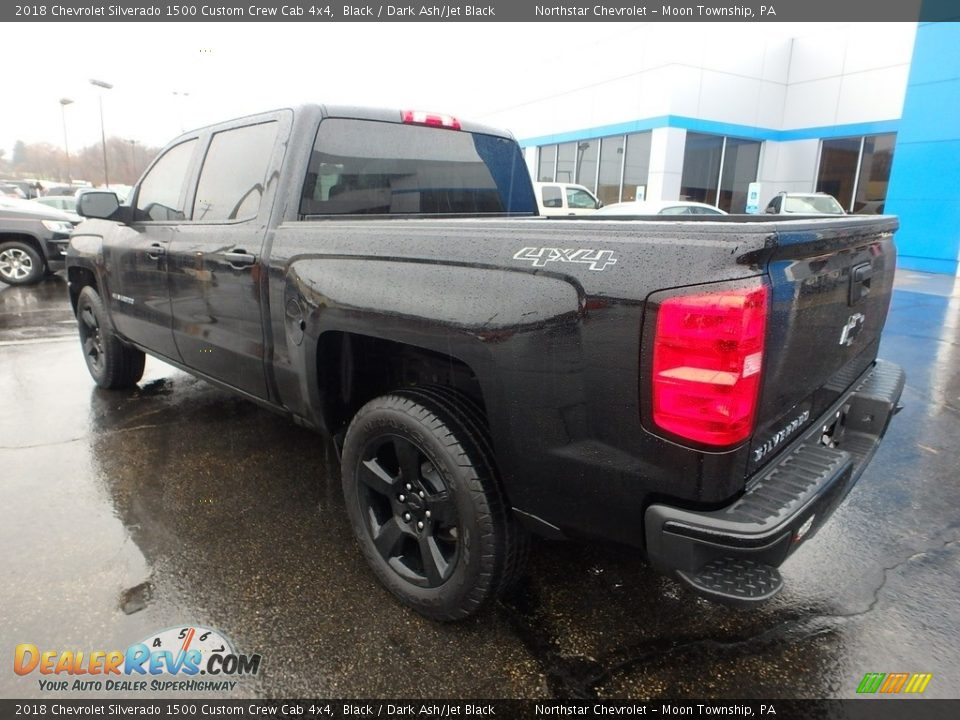 2018 Chevrolet Silverado 1500 Custom Crew Cab 4x4 Black / Dark Ash/Jet Black Photo #4