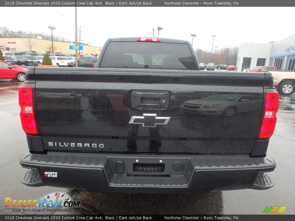 2018 Chevrolet Silverado 1500 Custom Crew Cab 4x4 Black / Dark Ash/Jet Black Photo #6