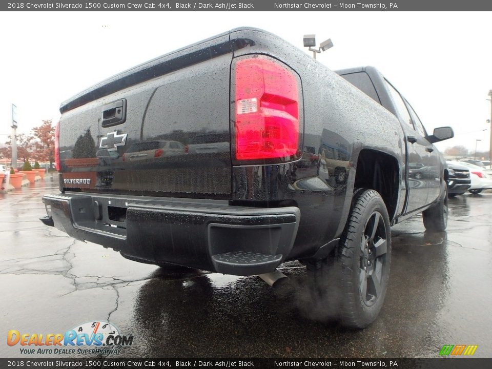 2018 Chevrolet Silverado 1500 Custom Crew Cab 4x4 Black / Dark Ash/Jet Black Photo #7