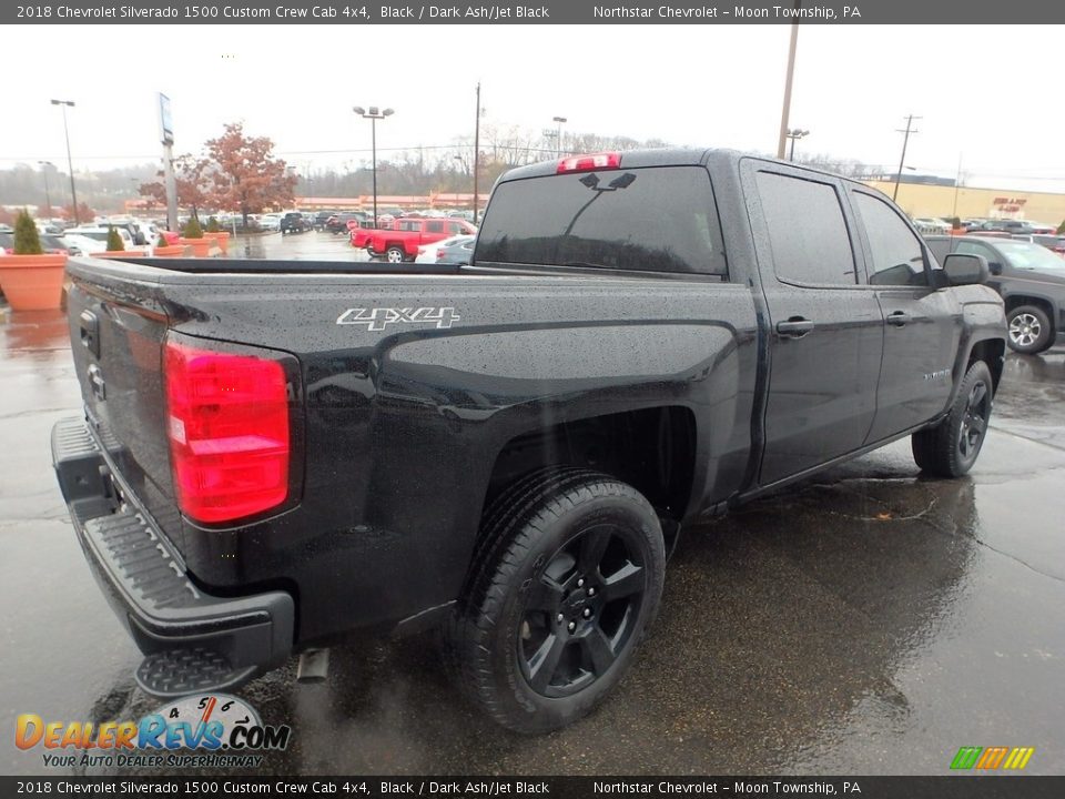 2018 Chevrolet Silverado 1500 Custom Crew Cab 4x4 Black / Dark Ash/Jet Black Photo #8