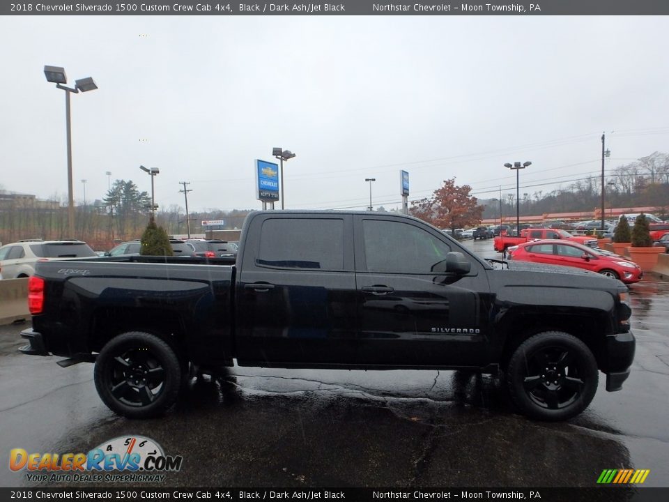 2018 Chevrolet Silverado 1500 Custom Crew Cab 4x4 Black / Dark Ash/Jet Black Photo #9