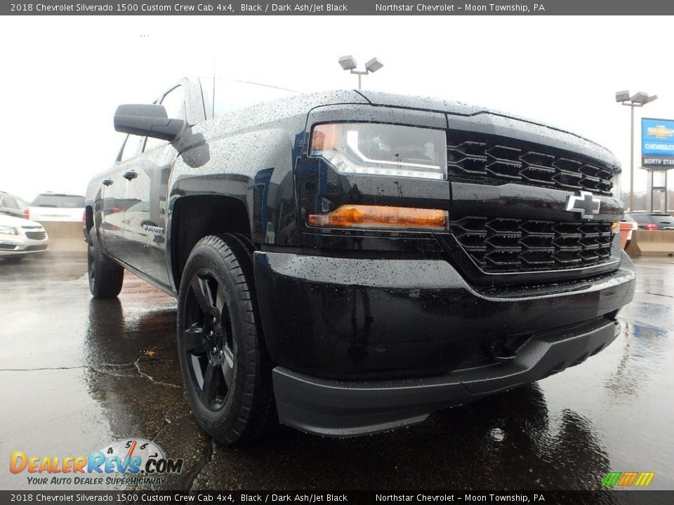 2018 Chevrolet Silverado 1500 Custom Crew Cab 4x4 Black / Dark Ash/Jet Black Photo #11