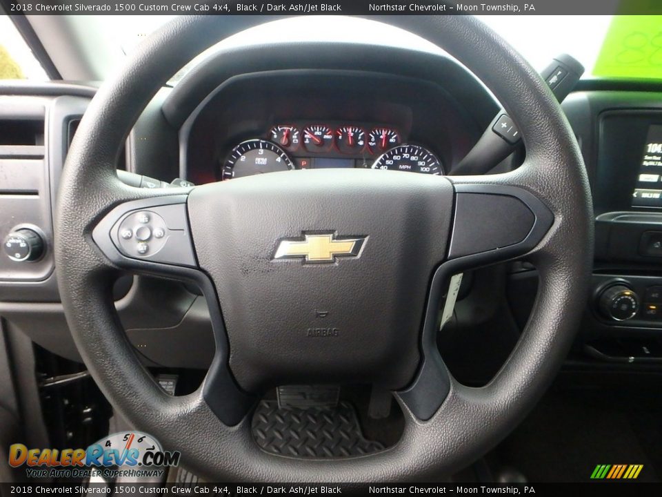 2018 Chevrolet Silverado 1500 Custom Crew Cab 4x4 Black / Dark Ash/Jet Black Photo #26