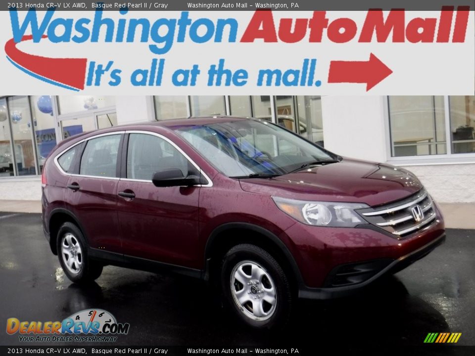 2013 Honda CR-V LX AWD Basque Red Pearl II / Gray Photo #1