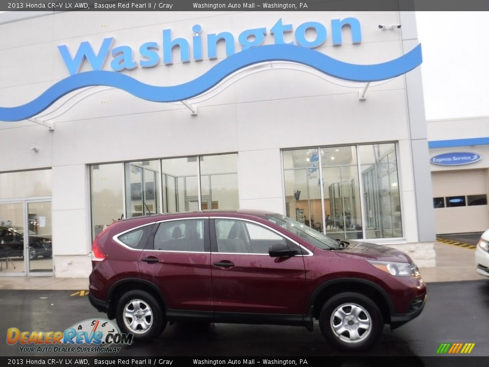 2013 Honda CR-V LX AWD Basque Red Pearl II / Gray Photo #2