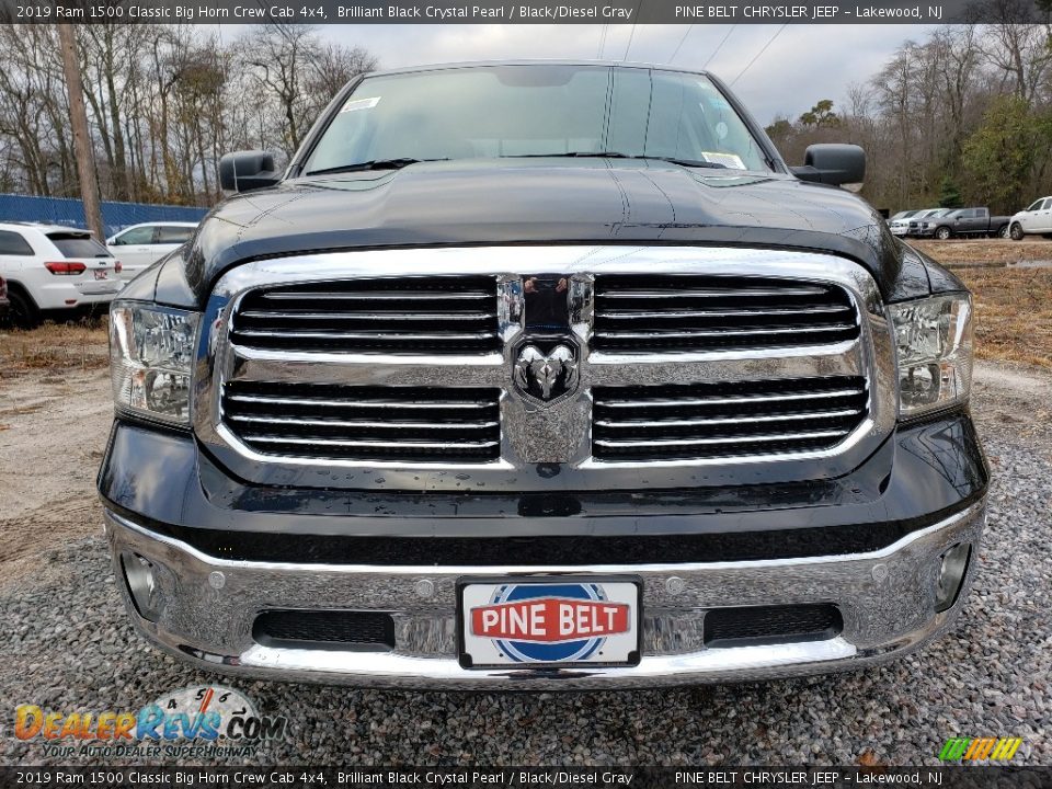 2019 Ram 1500 Classic Big Horn Crew Cab 4x4 Brilliant Black Crystal Pearl / Black/Diesel Gray Photo #2