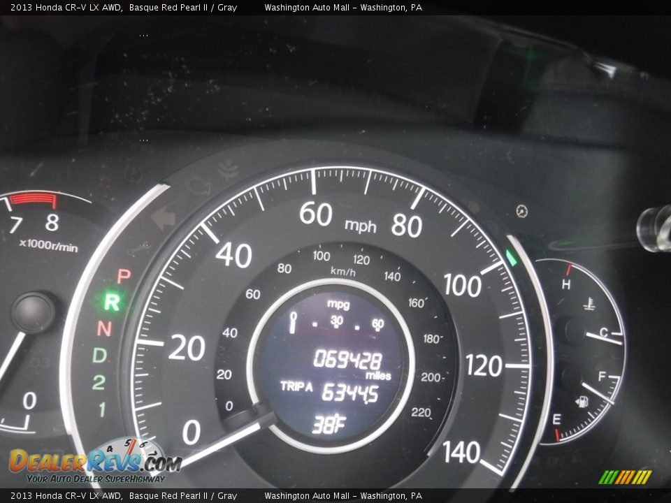2013 Honda CR-V LX AWD Basque Red Pearl II / Gray Photo #25