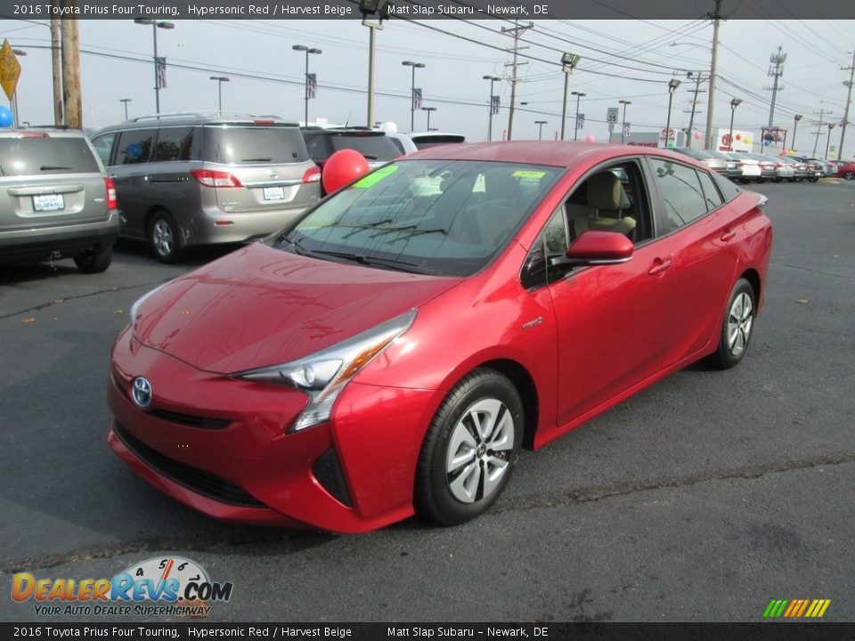 2016 Toyota Prius Four Touring Hypersonic Red / Harvest Beige Photo #2