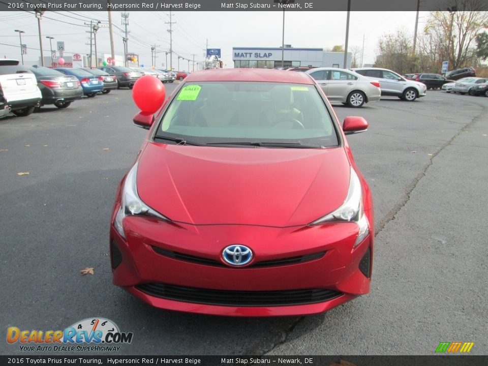 2016 Toyota Prius Four Touring Hypersonic Red / Harvest Beige Photo #3