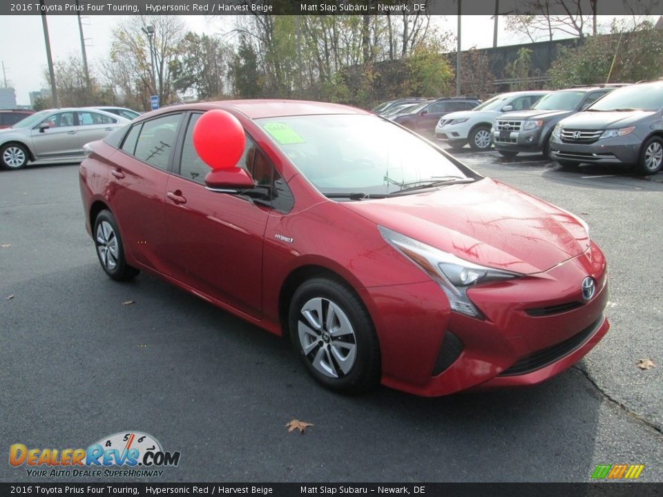 2016 Toyota Prius Four Touring Hypersonic Red / Harvest Beige Photo #4