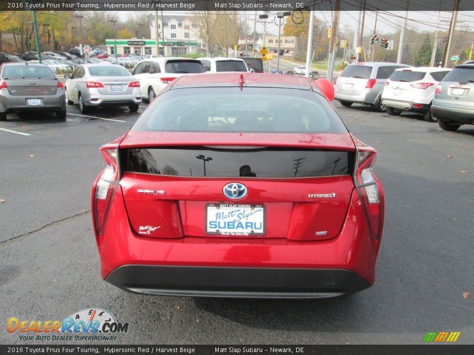 2016 Toyota Prius Four Touring Hypersonic Red / Harvest Beige Photo #7