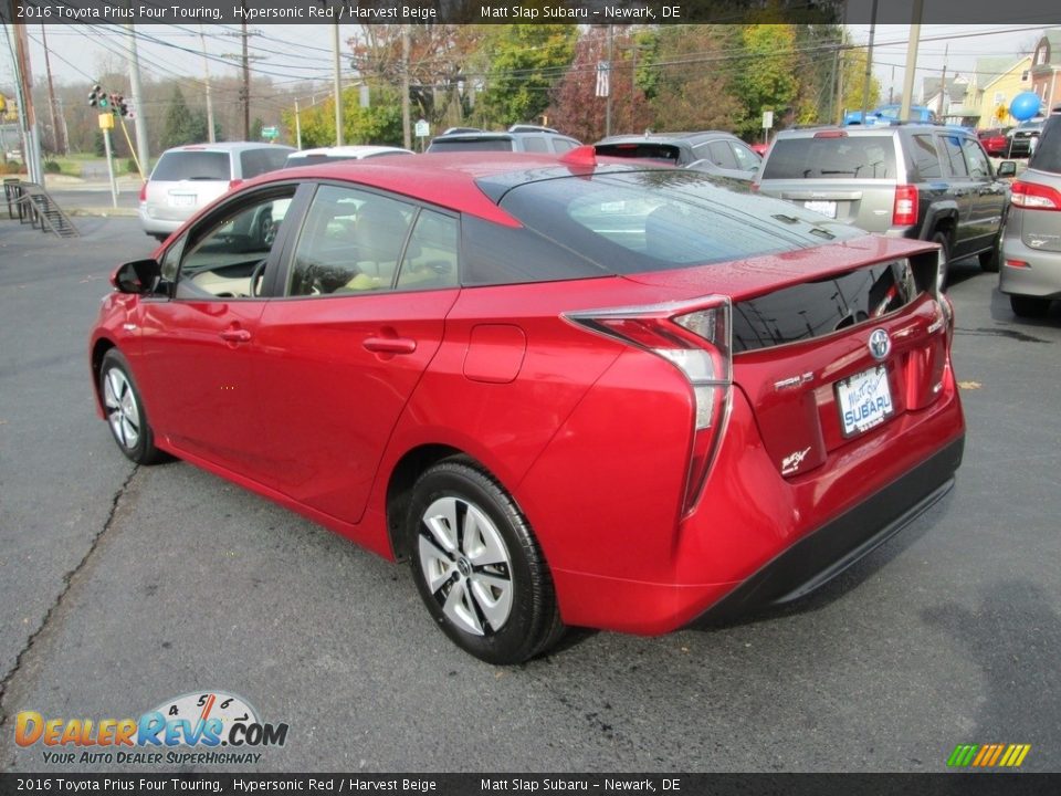 2016 Toyota Prius Four Touring Hypersonic Red / Harvest Beige Photo #8
