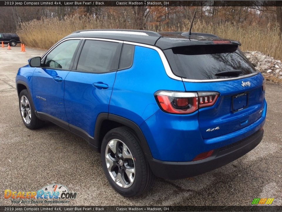 2019 Jeep Compass Limited 4x4 Laser Blue Pearl / Black Photo #4