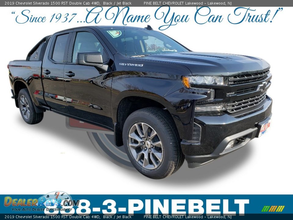 2019 Chevrolet Silverado 1500 RST Double Cab 4WD Black / Jet Black Photo #1