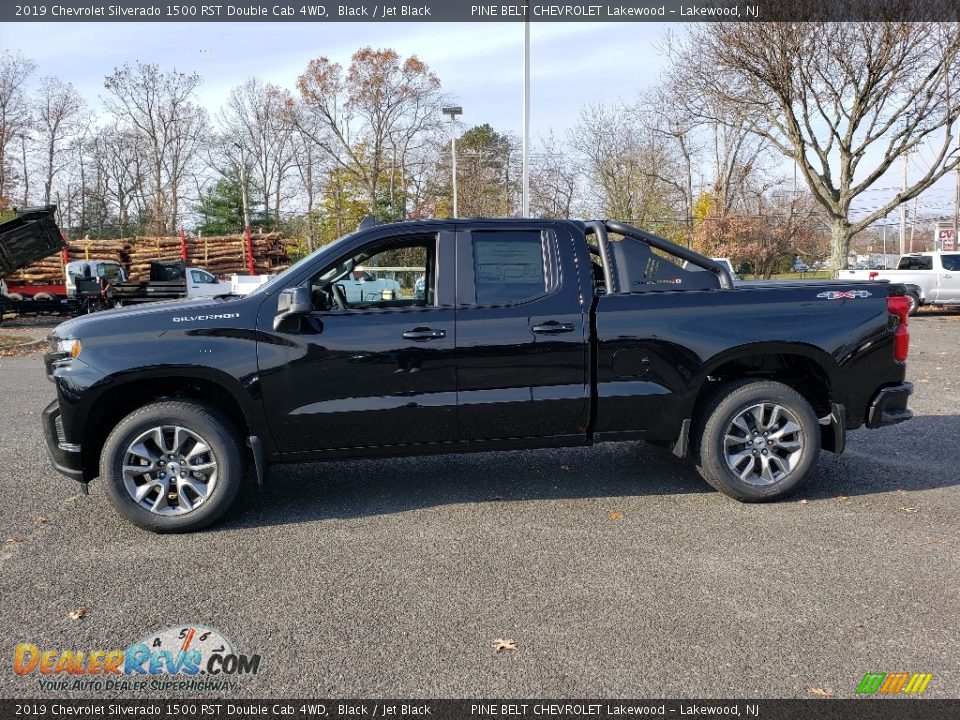 2019 Chevrolet Silverado 1500 RST Double Cab 4WD Black / Jet Black Photo #3