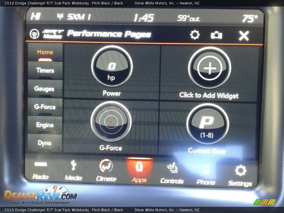 Controls of 2019 Dodge Challenger R/T Scat Pack Widebody Photo #26