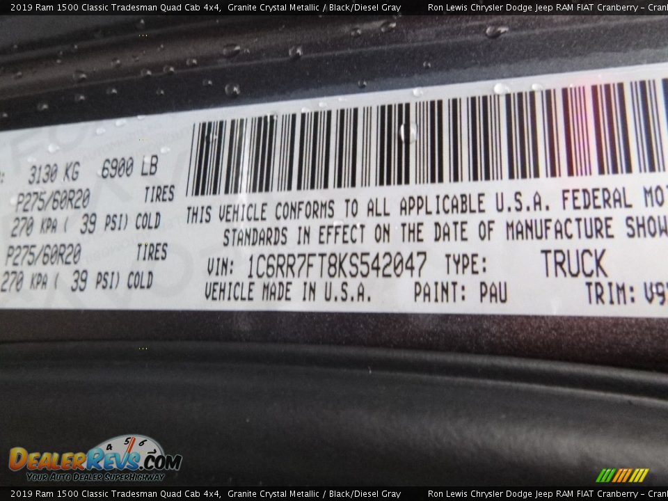 2019 Ram 1500 Classic Tradesman Quad Cab 4x4 Granite Crystal Metallic / Black/Diesel Gray Photo #15