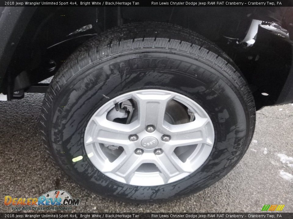 2018 Jeep Wrangler Unlimited Sport 4x4 Bright White / Black/Heritage Tan Photo #9