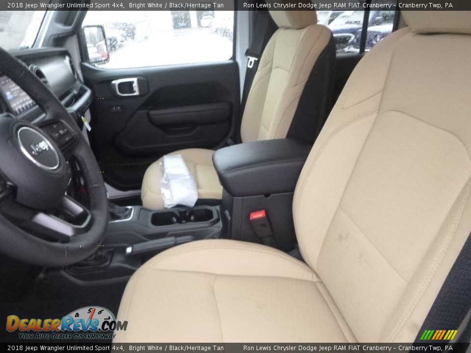 2018 Jeep Wrangler Unlimited Sport 4x4 Bright White / Black/Heritage Tan Photo #13