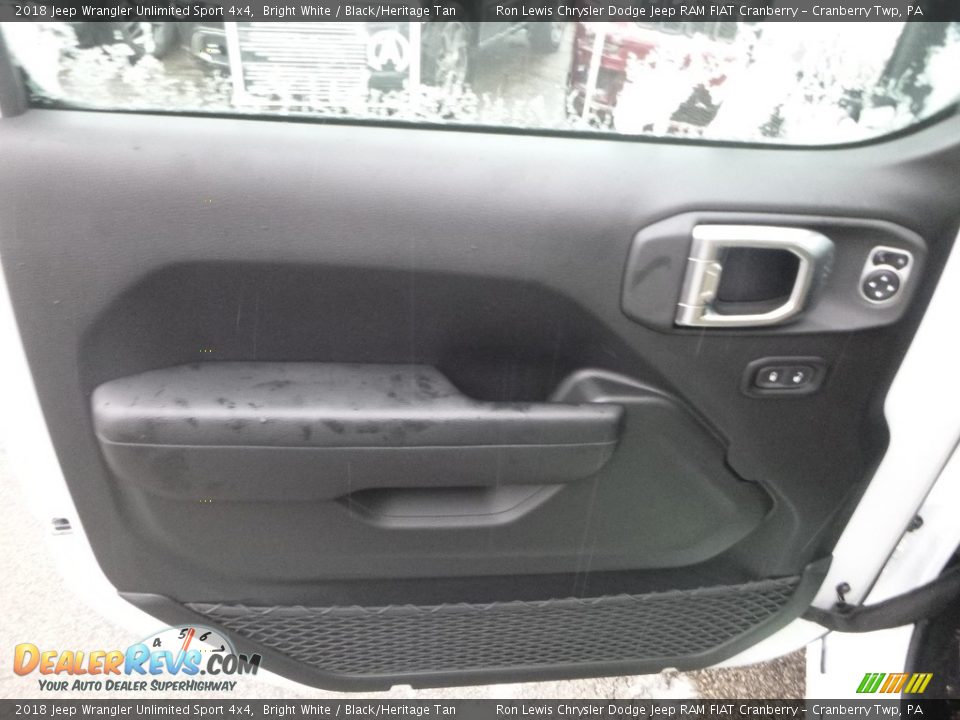 2018 Jeep Wrangler Unlimited Sport 4x4 Bright White / Black/Heritage Tan Photo #14