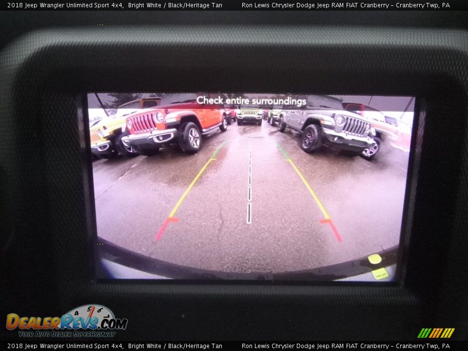 2018 Jeep Wrangler Unlimited Sport 4x4 Bright White / Black/Heritage Tan Photo #17