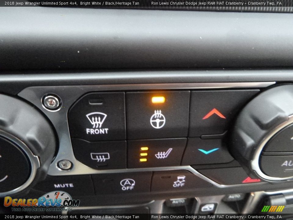 2018 Jeep Wrangler Unlimited Sport 4x4 Bright White / Black/Heritage Tan Photo #18