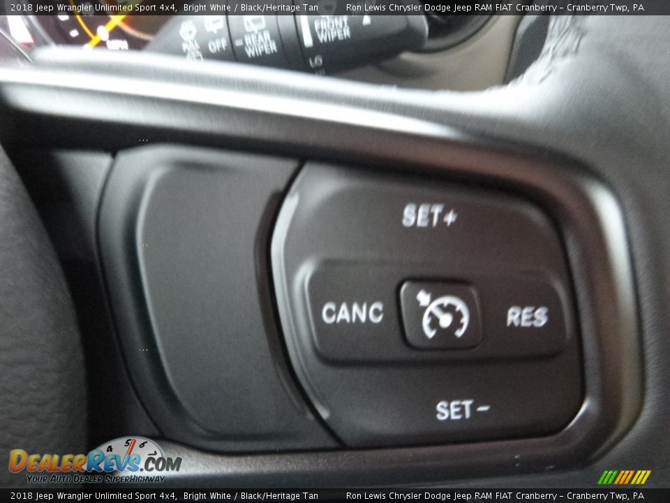 2018 Jeep Wrangler Unlimited Sport 4x4 Bright White / Black/Heritage Tan Photo #19