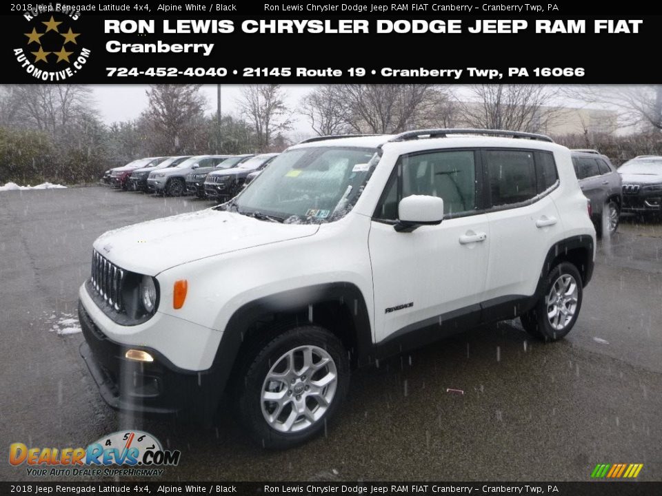 2018 Jeep Renegade Latitude 4x4 Alpine White / Black Photo #1