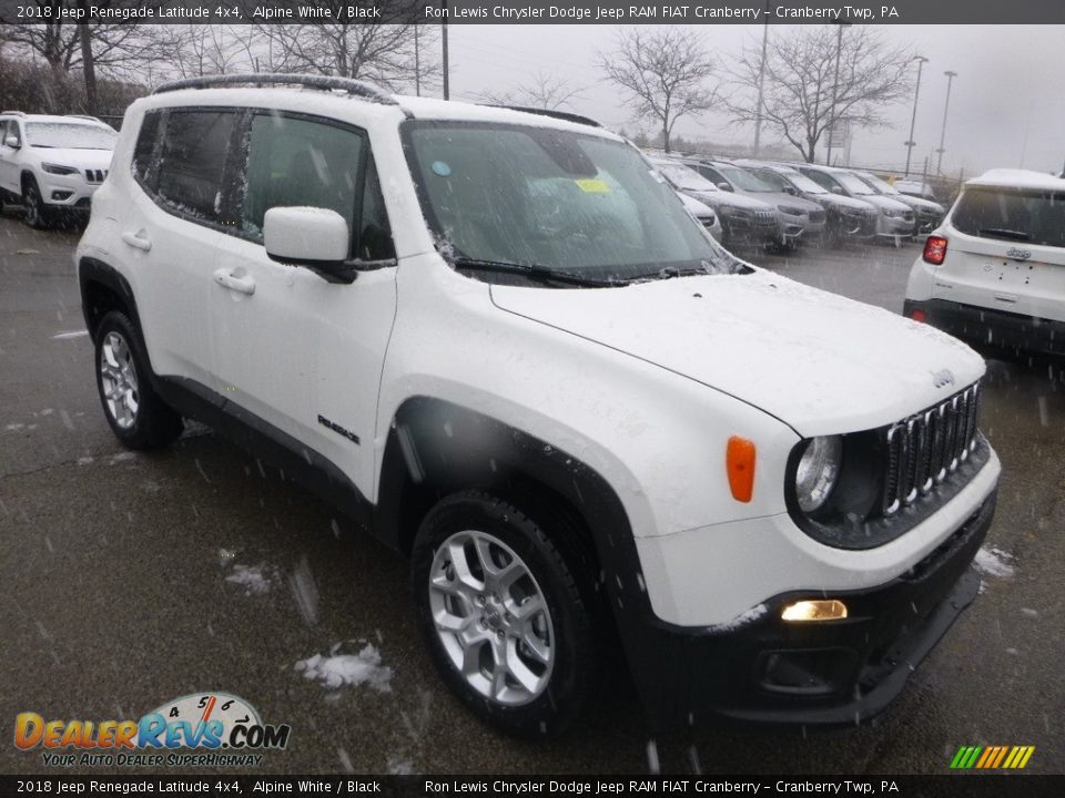 2018 Jeep Renegade Latitude 4x4 Alpine White / Black Photo #7