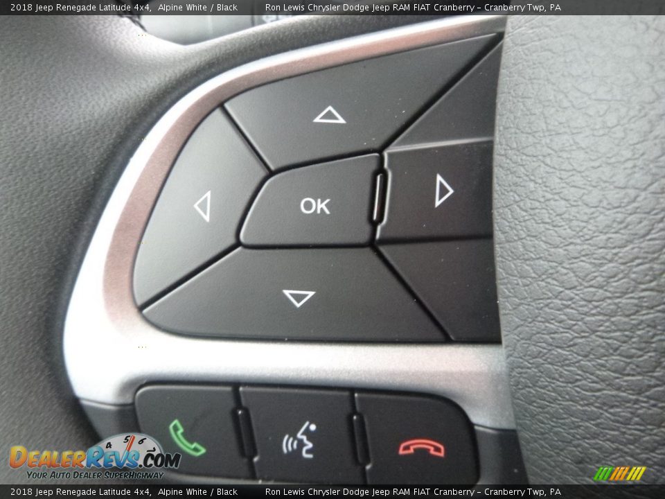 2018 Jeep Renegade Latitude 4x4 Alpine White / Black Photo #19