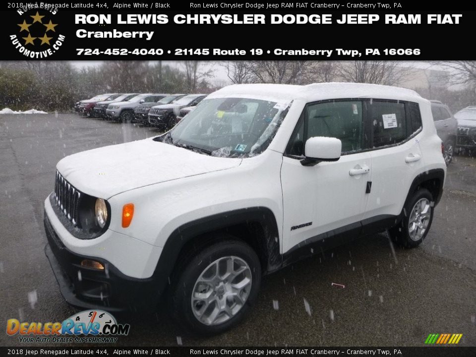 2018 Jeep Renegade Latitude 4x4 Alpine White / Black Photo #1