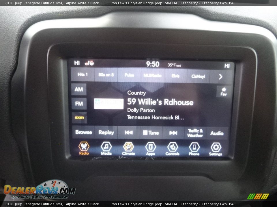 2018 Jeep Renegade Latitude 4x4 Alpine White / Black Photo #16