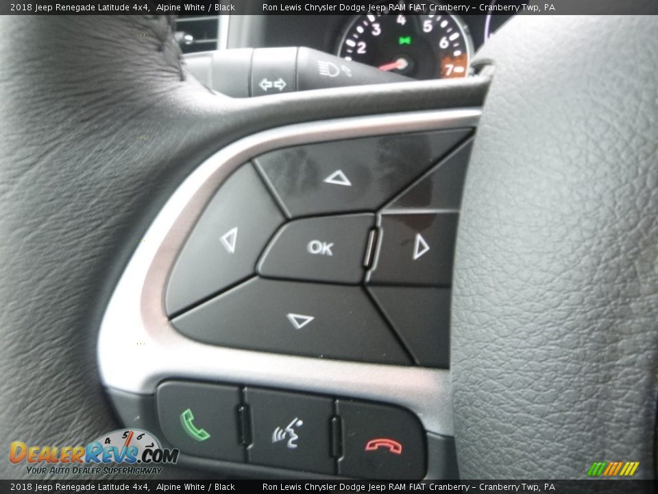 2018 Jeep Renegade Latitude 4x4 Alpine White / Black Photo #20