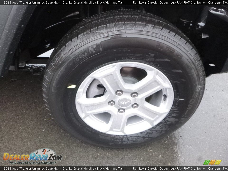 2018 Jeep Wrangler Unlimited Sport 4x4 Granite Crystal Metallic / Black/Heritage Tan Photo #8