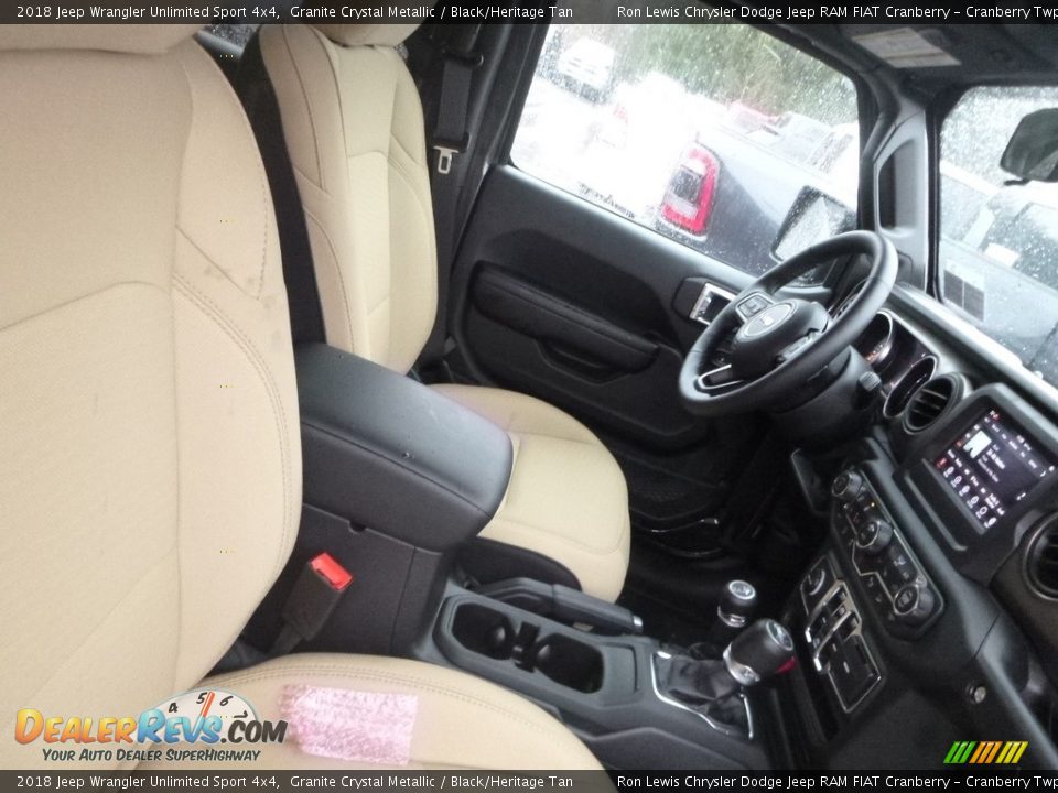 2018 Jeep Wrangler Unlimited Sport 4x4 Granite Crystal Metallic / Black/Heritage Tan Photo #9