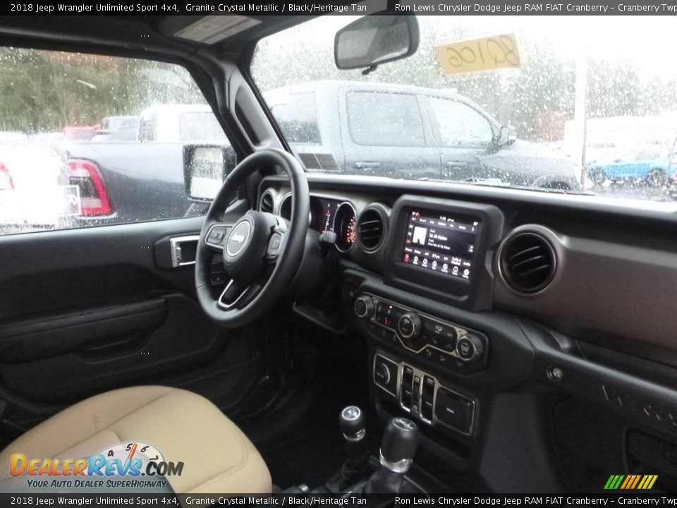 2018 Jeep Wrangler Unlimited Sport 4x4 Granite Crystal Metallic / Black/Heritage Tan Photo #10
