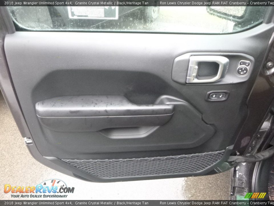 2018 Jeep Wrangler Unlimited Sport 4x4 Granite Crystal Metallic / Black/Heritage Tan Photo #12