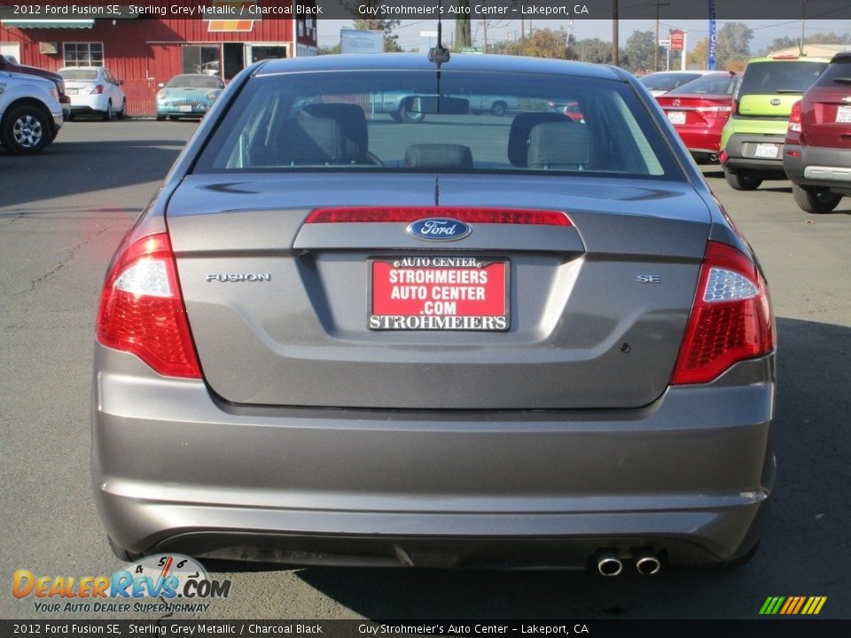 2012 Ford Fusion SE Sterling Grey Metallic / Charcoal Black Photo #6