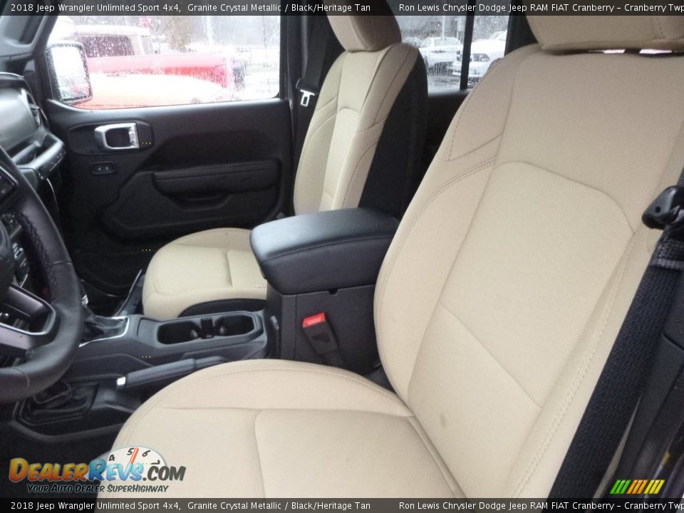 2018 Jeep Wrangler Unlimited Sport 4x4 Granite Crystal Metallic / Black/Heritage Tan Photo #13